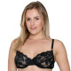 Ebony Sheer plunge cup bra