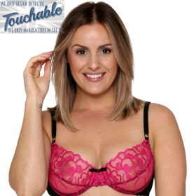 Nuala magenta plunge cup bra