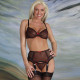 Rapport red deep suspender belt 4 wide clips