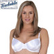 Satin Crepe white plunge cup bra